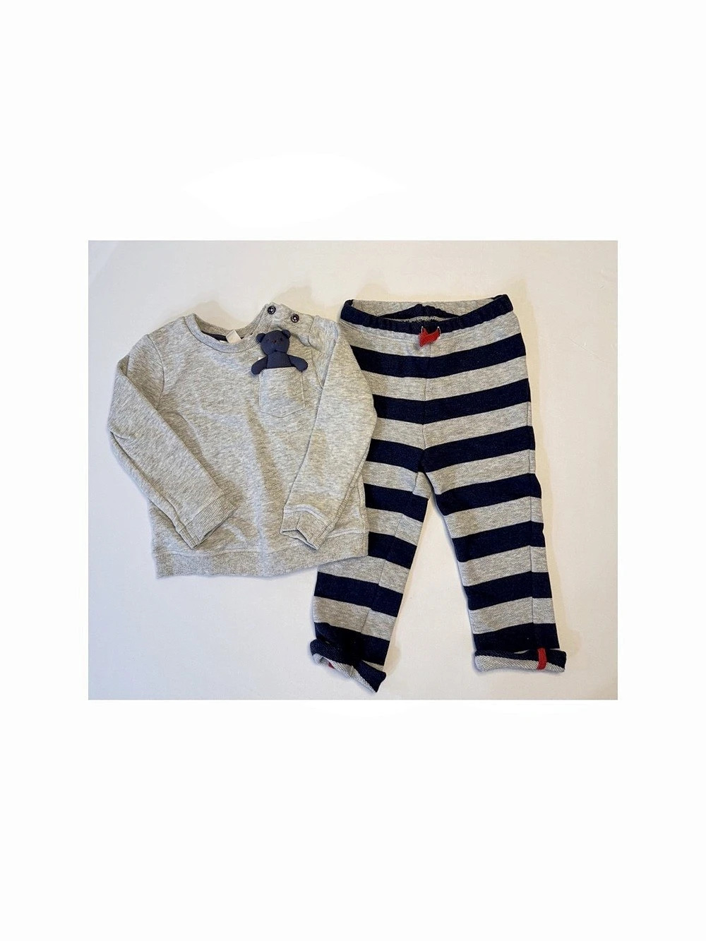 The Little White Company Baby Boy Bear Outfit Set 18-24M